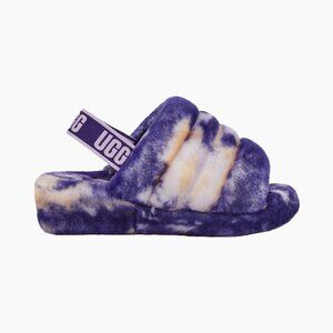 Women's Ugg Fluff Yeah Violet Marble Slide Slipper - Size 8